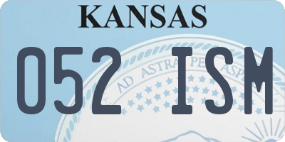 KS license plate 052ISM