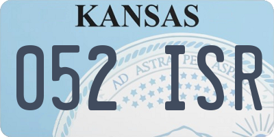 KS license plate 052ISR