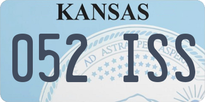 KS license plate 052ISS