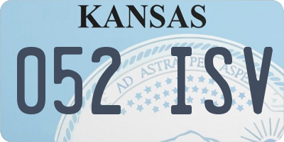 KS license plate 052ISV