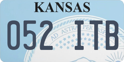 KS license plate 052ITB