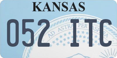 KS license plate 052ITC