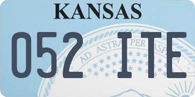 KS license plate 052ITE