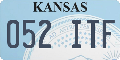 KS license plate 052ITF