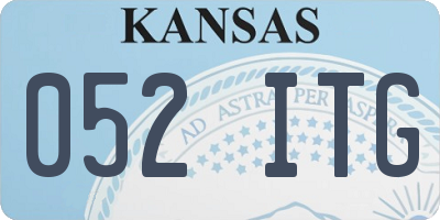 KS license plate 052ITG