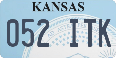 KS license plate 052ITK