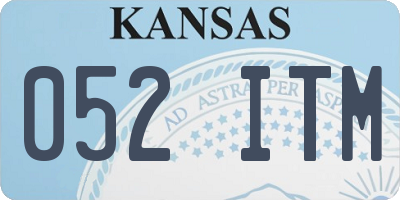 KS license plate 052ITM
