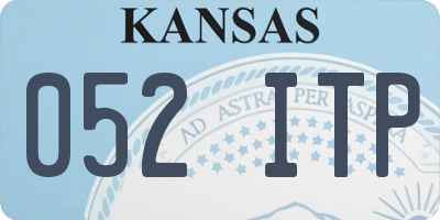 KS license plate 052ITP