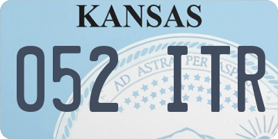 KS license plate 052ITR