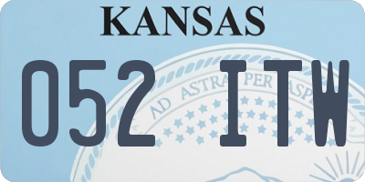 KS license plate 052ITW