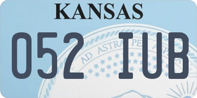 KS license plate 052IUB