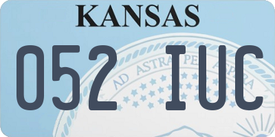 KS license plate 052IUC