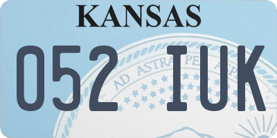 KS license plate 052IUK