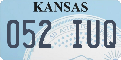 KS license plate 052IUQ