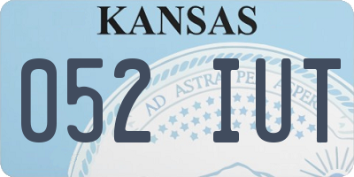 KS license plate 052IUT