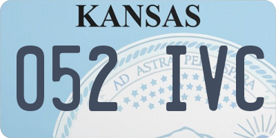 KS license plate 052IVC