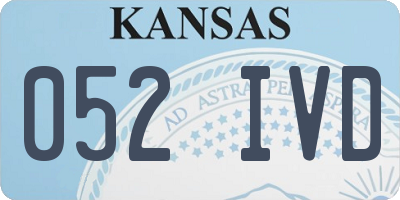 KS license plate 052IVD