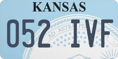 KS license plate 052IVF