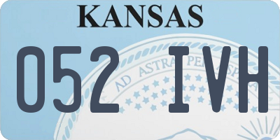 KS license plate 052IVH