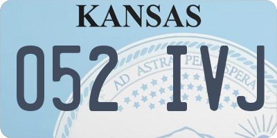 KS license plate 052IVJ