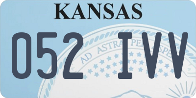 KS license plate 052IVV