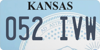 KS license plate 052IVW