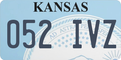KS license plate 052IVZ