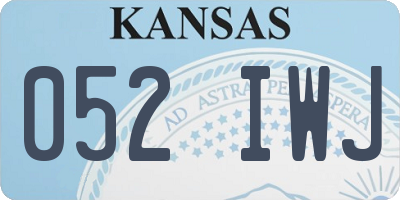 KS license plate 052IWJ