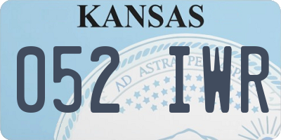 KS license plate 052IWR