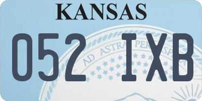 KS license plate 052IXB