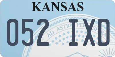 KS license plate 052IXD