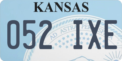 KS license plate 052IXE