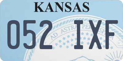 KS license plate 052IXF