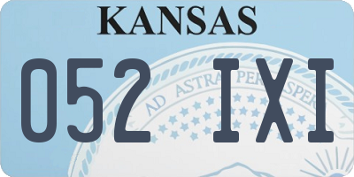 KS license plate 052IXI