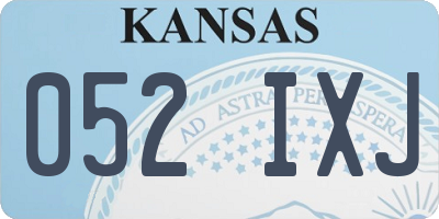KS license plate 052IXJ