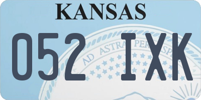 KS license plate 052IXK