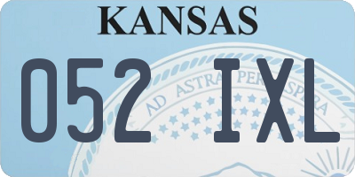 KS license plate 052IXL