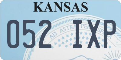 KS license plate 052IXP