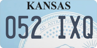 KS license plate 052IXQ