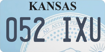 KS license plate 052IXU