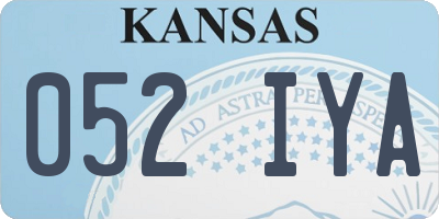 KS license plate 052IYA