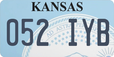 KS license plate 052IYB