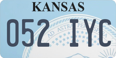 KS license plate 052IYC