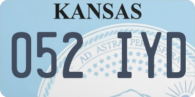 KS license plate 052IYD
