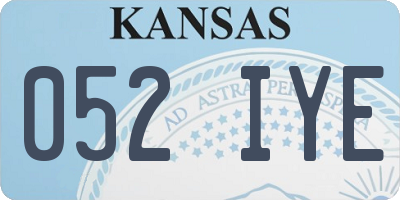 KS license plate 052IYE