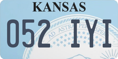 KS license plate 052IYI
