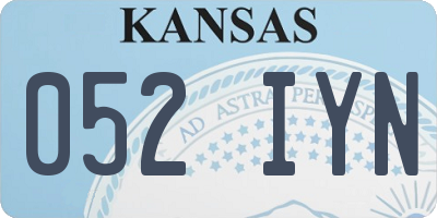 KS license plate 052IYN