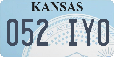 KS license plate 052IYO