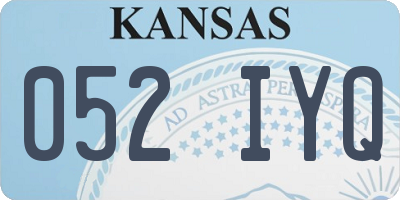 KS license plate 052IYQ