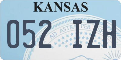 KS license plate 052IZH